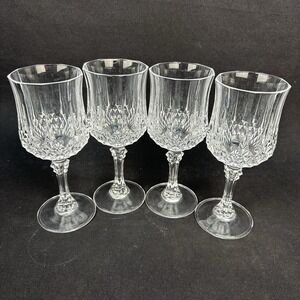 Cristal d'Arques 'Longchamp' Lead Crystal Wine Glasses, Vintage, Set of 4